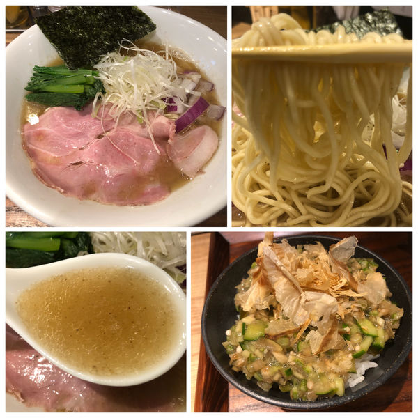 「塩ラーメン 800円 季節の限定丼 380円」@濃厚焼きあご煮干し つけ麺さか田の写真