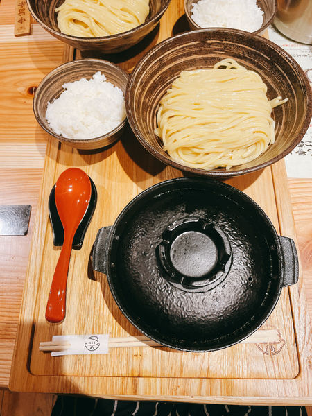 「めんたい煮こみつけ麺セット」@元祖めんたい煮こみつけ麺の写真