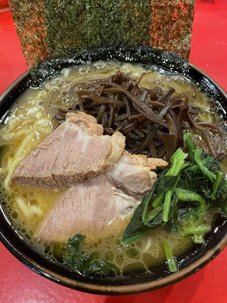 「ラーメン＋キクラゲ」@横浜家系らーめん 山崎家の写真