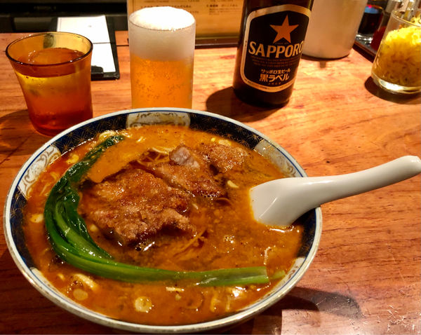 「排骨坦々麺」@支那麺 はしご 銀座本店の写真