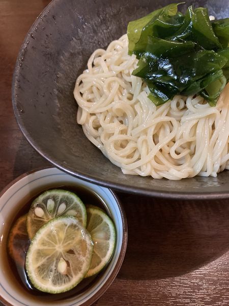 「スダチつけそば¥850+大もり¥100」@中華そば いぶきの写真