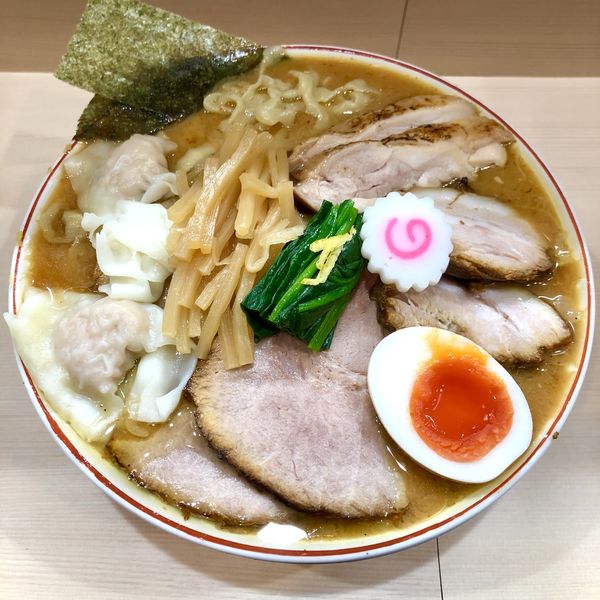 「【限定C】生姜味噌 肉増し￥1200+特盛￥200」@手揉み中華そば 中村の写真