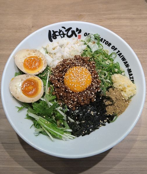 「ゴマ台湾まぜそば 850円＋味玉 130円」@台湾まぜそば はなび 東海荒尾店の写真