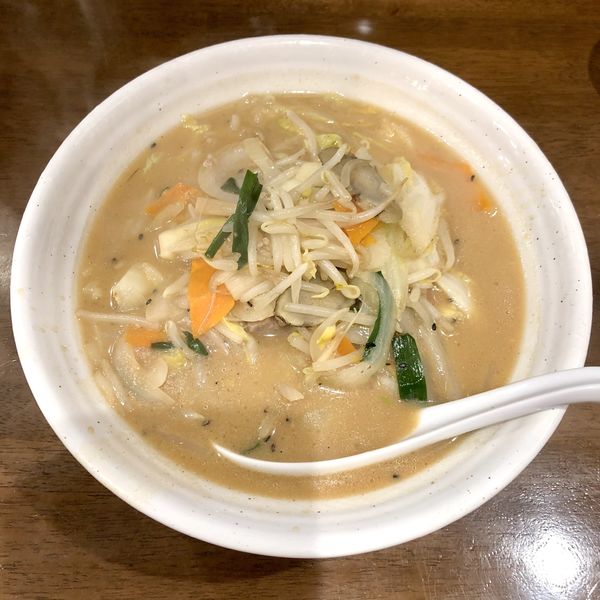 「味噌タンメン￥750＋大盛￥100」@自家製多加水極太麺 ISAMIの写真
