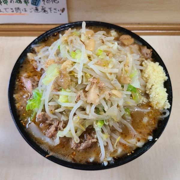 「味噌ラーメン　豚増し」@ラーメン二郎 京成大久保店の写真