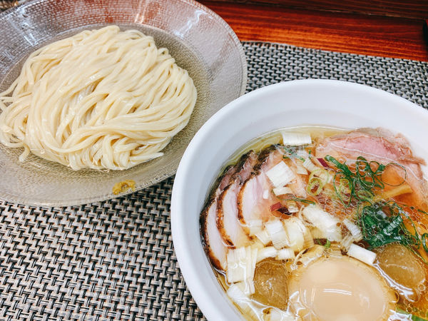 「冷製鯵煮干し塩 昆布水つけ麺」@麺や 睡蓮の写真