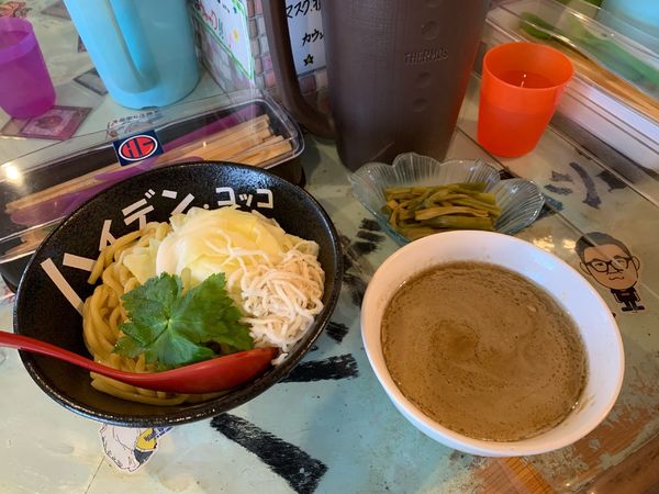 「つけ麺＋山くらげ」@ハイデン.コッコFACTORYサマンサ・タマサの写真