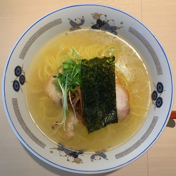 「中華そば並 赤酢握り５貫セット」@鮨とラーメン うおがしや 本店の写真