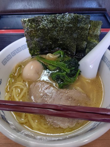 「ラーメン+味玉」@家系ラーメン みさき家の写真