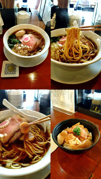 「開店2周年限定『味玉焼きあご中華そば(¥1050)』」@中華そば 松井の写真