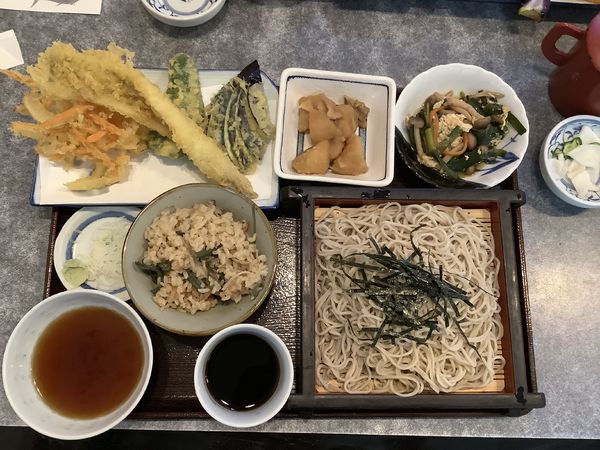 「穴子の天ざる」@そば・うどん武蔵庵の写真