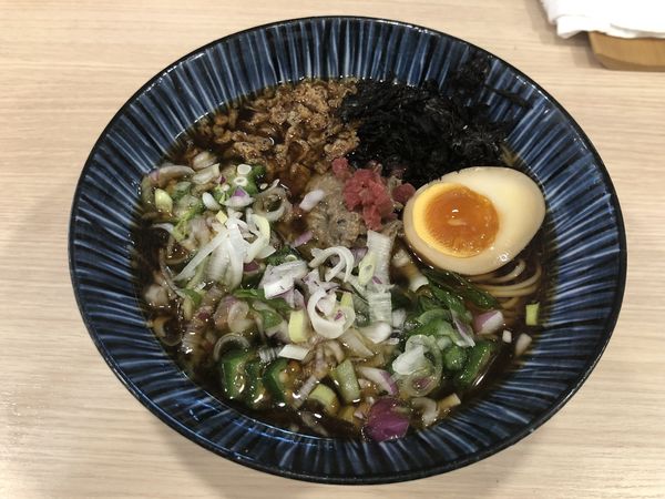 「【限定】梅にぼりと熟成醤油の冷やし煮干しらーめん 880円」@煮干しらーめん 田中にぼるの写真