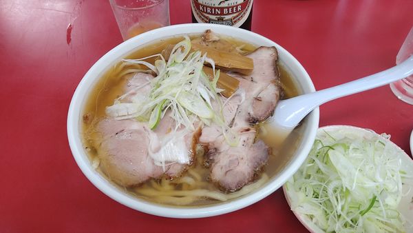 「チャーシューメン¥950+ネギまし¥110+瓶ビール¥650」@一品香 小山の写真