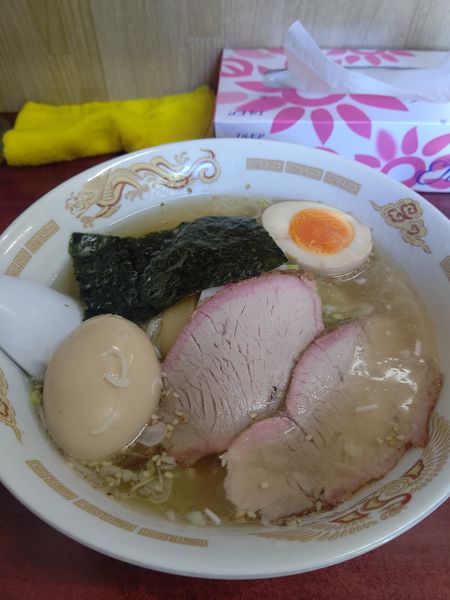 「塩ラーメン+味玉」@白河中華そばの写真