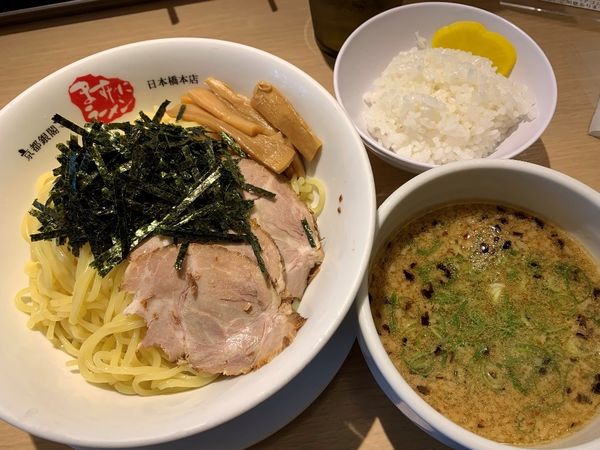「つけそば 中＋サービス小ライス」@京都銀閣寺 ますたにラーメン 日本橋本店の写真