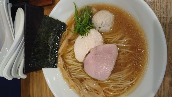 「地鶏醤油」@自家製麺 純の写真