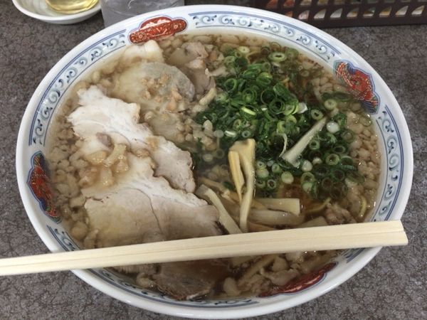 「中華そば特盛背脂多目」@つたふじ 福山支店の写真