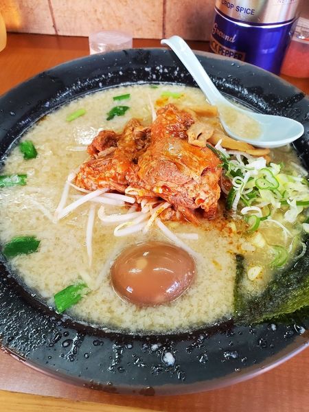 「ミソホルモン」@屋台ラーメンとんこつ貴生 稔台店の写真