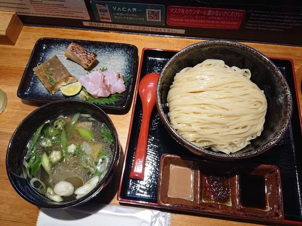 「創作塩つけ麺青 森県むつ産 幸神目抜、など」@ラーメン 巌哲の写真