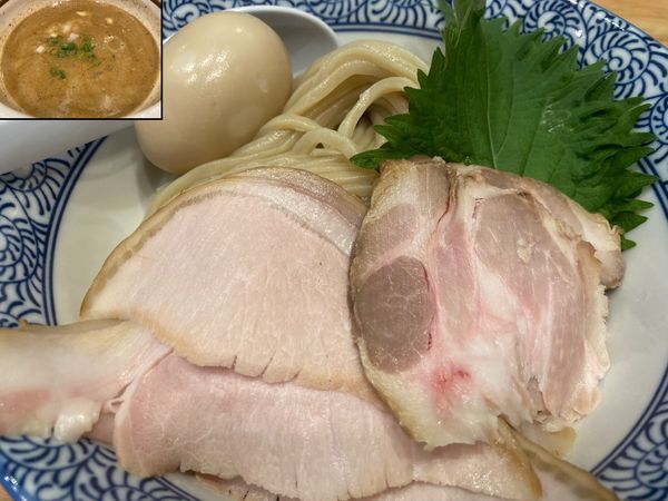 「特製鶏煮干濃厚つけ麺(大盛)」@麺也 時しらずの写真