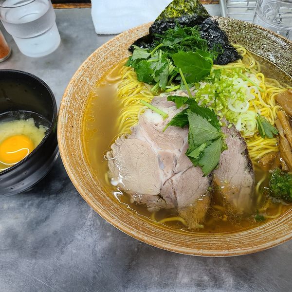 「ボタンエビ出汁　塩ラーメン」@覆麺 智の写真