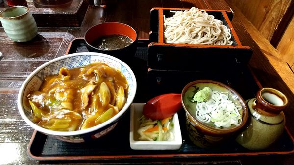 「もりそば(カレー丼セット)968円」@味奈登庵 都筑佐江戸店の写真