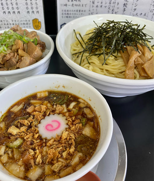 「ざる中華【夏季限定】　チャーシュー丼」@中華そば 亀喜屋の写真