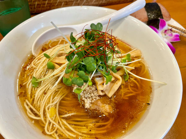 「醤油SOBAスパムおにぎりセット（1050円）」@麺屋 Hulu-luの写真