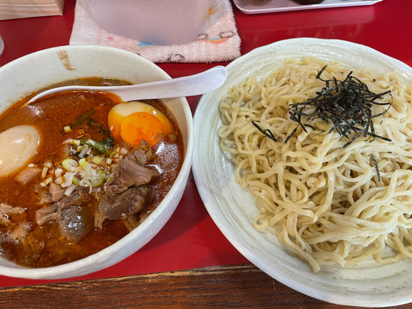 「担々つけ麺＋味玉＋チャーシュー切り落とし」@桃天花の写真