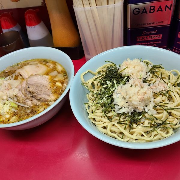「つけ麺　ツナたまポン酢W」@ラーメン二郎 中山駅前店の写真