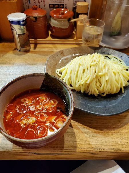 「辛味つけ麺中盛り　辛さMAX」@つけ麺屋 やすべえ 池袋店の写真