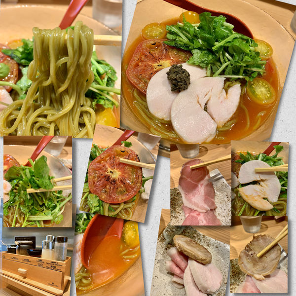 「【7月限定】彩りトマトのモリンガ麺」@焼きあご塩らー麺 たかはし 恵比寿店の写真