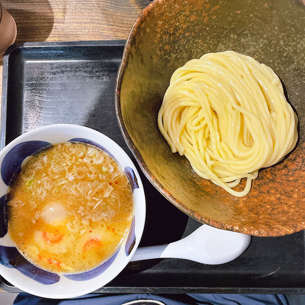 「とろり半熟玉子入りつけめん（並）」@三ツ矢堂製麺 中目黒本店の写真