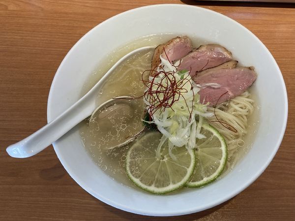 「限定・蛤と酢橘の冷やし麺」@麺屋 上々の写真