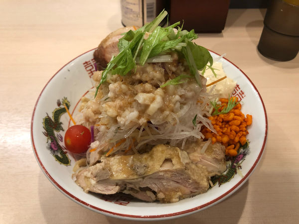 「冷し中華+豚1枚」@鷹の目 蒲田店の写真