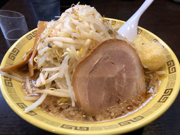 「もやし麺(ニンニクトッピング)800円＋100円」@江川亭 南多摩店の写真