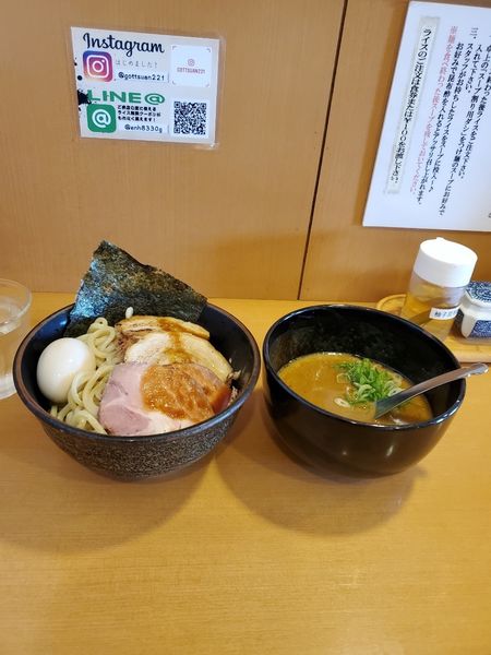 「特製エビつけ麺@1150」@柳麺 極っ庵の写真