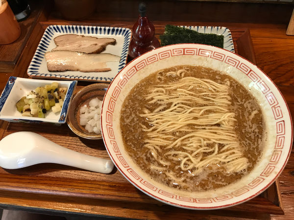 「鯵　850円」@炭火焼濃厚中華そば 倫道の写真