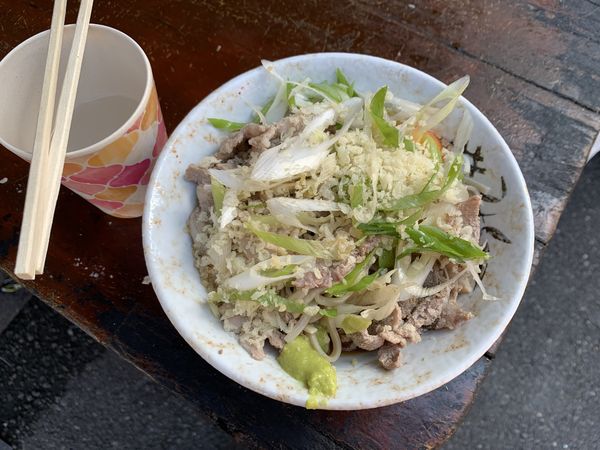 「冷やし肉そば (450円)」@南天 本店の写真