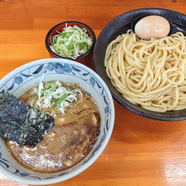 「つけめん､味玉､ねぎ」@自家製麺 福は内の写真