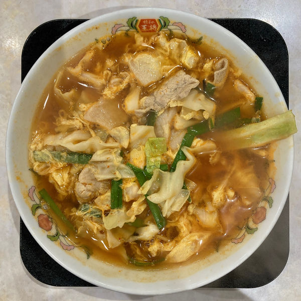 「辛玉ラーメン495円」@餃子の王将 下北沢店の写真
