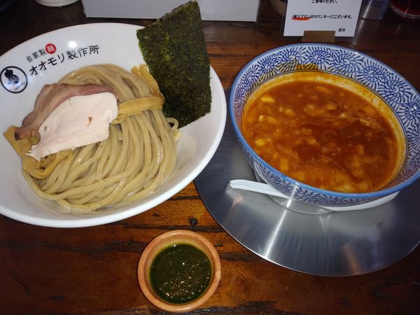 「トマト海老つけそば」@自家製麺オオモリ製作所 壬生店の写真