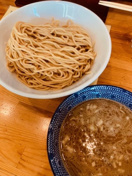 「豚骨魚介つけ麺（大・同一料金） 800円」@麺笑 コムギの夢の写真