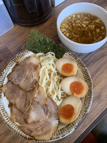 「つけ麺 チャーシュー 味玉」@びんびん亭 白岡店の写真
