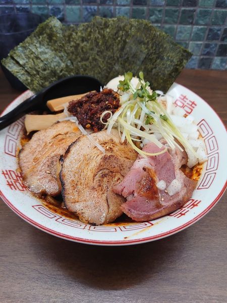 「辛あつ蕎麦　(5辛)」@麺屋みつば＋クローバーの写真