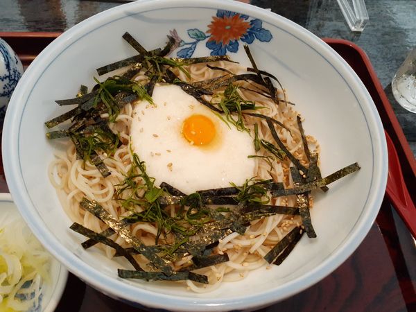 「冷し山かけそば」@更科の写真