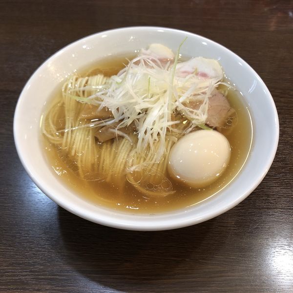 「【限定】秋刀魚煮干塩そば＋味玉」@中華そばイデタの写真