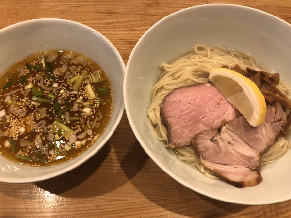 「海老薫る塩つけそば」@地球の中華そばの写真