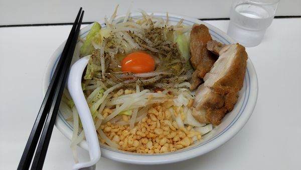 「まぜ朗+鶏増し」@ラーメンKAZE 本店の写真
