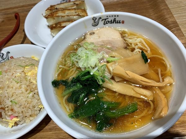 「ミニ東秀セット(半チャーハン・半ラーメン・餃子3個)」@れんげ食堂 Toshu 船堀店の写真